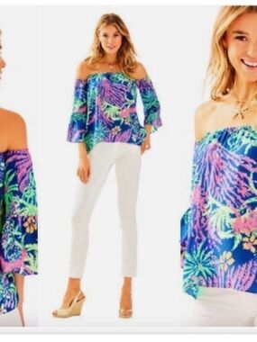 Lilly Pulitzer Sanilla silk top sz S